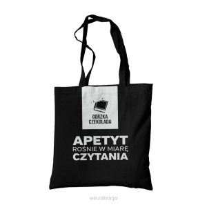 Torba eko - Apetyt rośnie w miarę czytania (czarna)